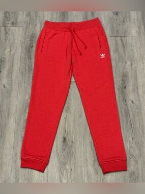Adidas Women's Casual Red Athletic Track Pants Loungewear Running Joggers